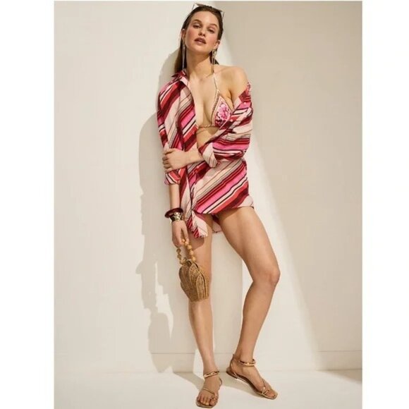 [⭐ PRICE FIRM] Victoria’s Secret Seashell Shaped Woven Raffia Straw Basket Bag - Picture 4 of 16